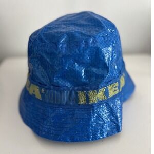 IKEA KNORVA Bucket Hat Blue Yellow FRAKTA Bag Material Streetwear Hat 504.473.38